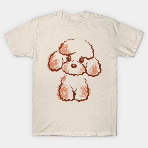 Simple brush doodle of a poodle T-Shirt by sanogawa